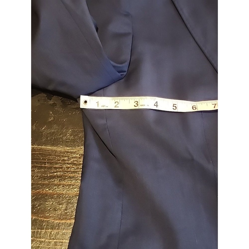 Men's Ted Baker London Sz. 38R Blazer sport Coat Wool Super 110's 2 Button Navy - Picture 13 of 15